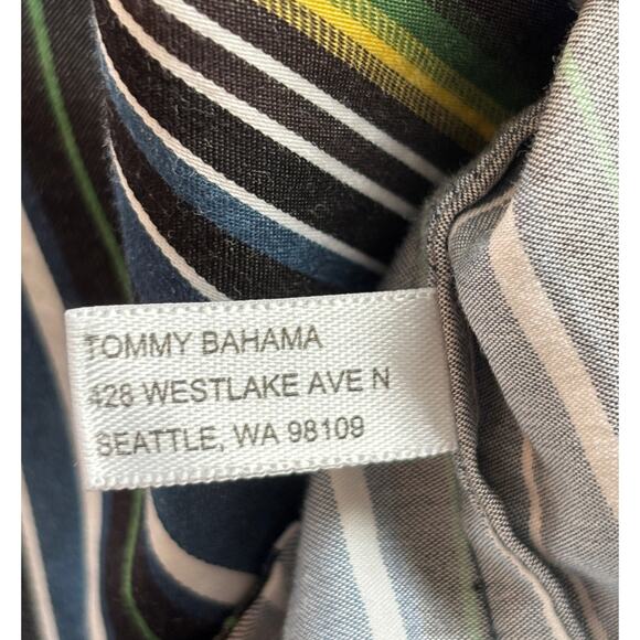 Tommy‎ Bahama Men’s 100% Cotton Multi Color Long Sleeve Button Down Shirt Size L - Picture 9 of 12